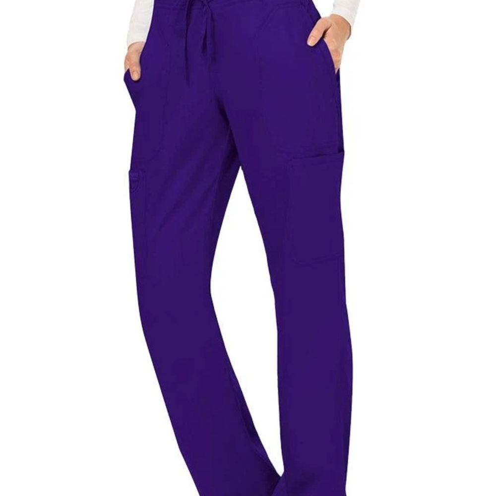 Cherokee Workwear cargo scrub pants drawstring cargo  color Grape size medium